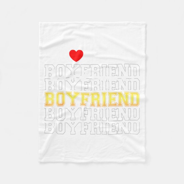 Funny I Love My Handsome Boyfriend Valentine  Fleecedecke (Vorderseite)