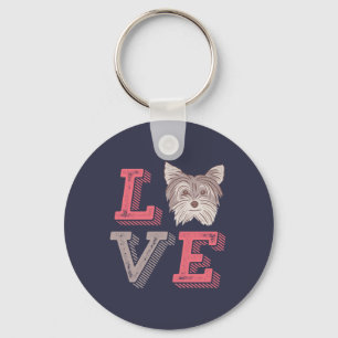 Funny I Love Yorkshire Terrier I Heart Dog Lover Schlüsselanhänger