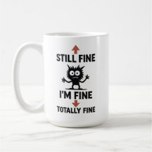 Funny "I m Fine" Arrows Cartoon T - Shirt