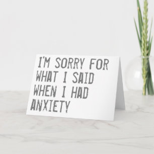 Funny "I m Sorry" Card Karte