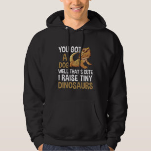 Funny I Raise Tiny Dinosaurier Barted Dragon Pet Hoodie