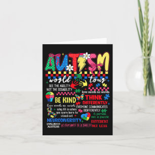 Funny I Rock The Spectrum Autismus World Tour Auti Karte