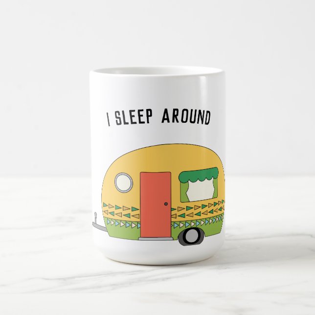 Funny I schlafe um RV Latte Tasse (Mittel)