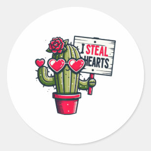 Funny I Stearts Gardens Mens Womens Cactus Runder Aufkleber