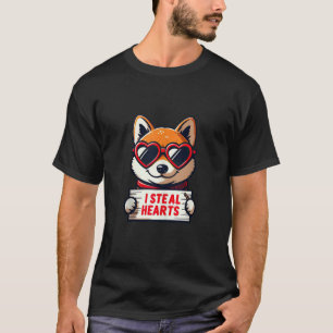 Funny I Stearts Kids Mens Womens Shiba Inu Va T-Shirt
