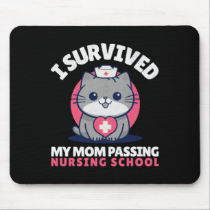Funny I überlebte Mama Ping Nursing Schule Niedlic Mousepad