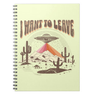 Funny "I woll to verlass" Raumschiff-Design Notizblock
