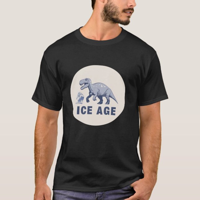 Funny Ice Age and Dinosaurier T-Shirt (Vorderseite)