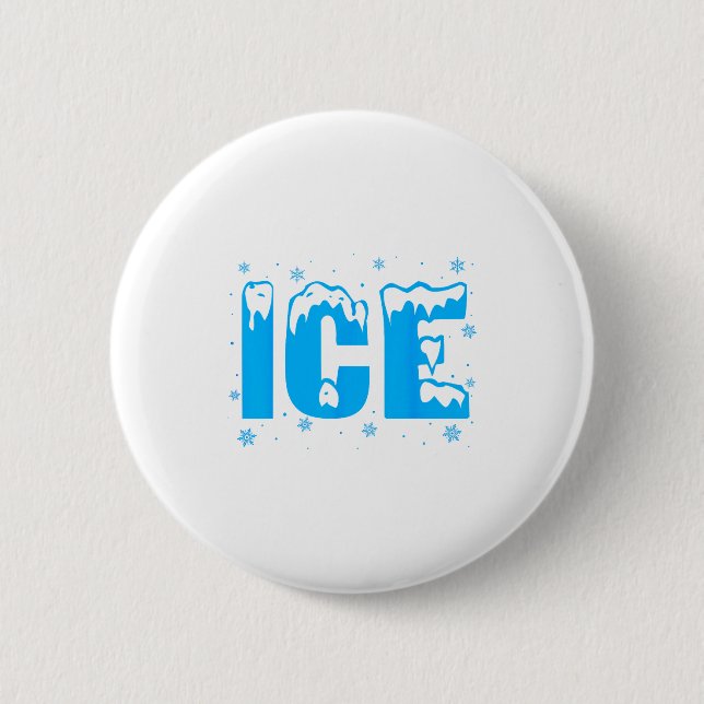 Funny Ice Costume Halloween 2024 Family Matching  Button (Vorderseite)