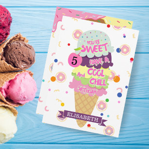 Funny Ice Creme Cone Kindergeburtstag Card Feiertagskarte