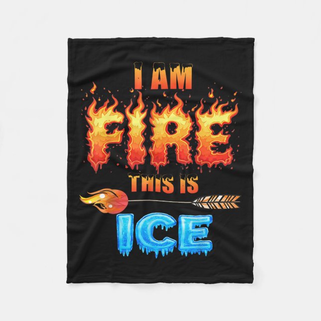 Funny Ice Dies ist Feuerkostüm Halloween Familie M Fleecedecke (Vorderseite)