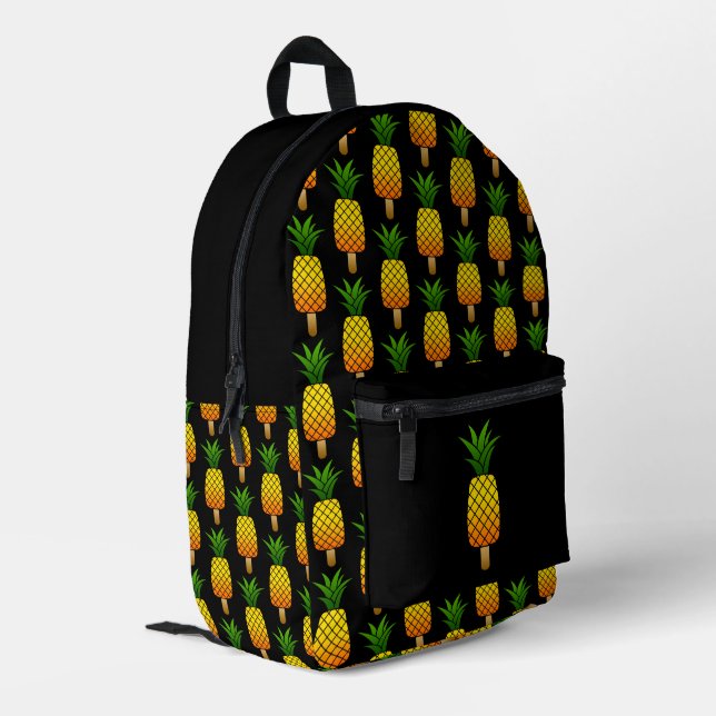 Funny Ice Drop Ananas Erfrischend Sommerfrüchte Bedruckter Rucksack (Rückseitige Ecke links)