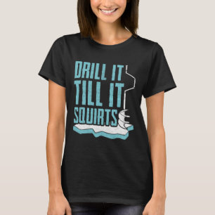 Funny Ice Fishing Design für Männer Frauen Eisfisc T-Shirt