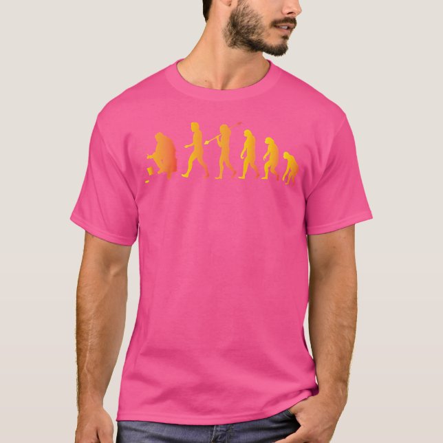 Funny Ice Fishing Evolution bringt Ice Fishing O T-Shirt (Vorderseite)