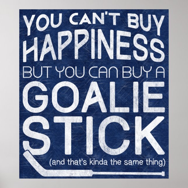 Funny Ice Hockey Goalie Artwork Poster (Vorne)