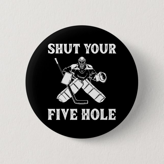 Funny Ice Hockey Ice Hockey Goalkeeper Button (Vorderseite)