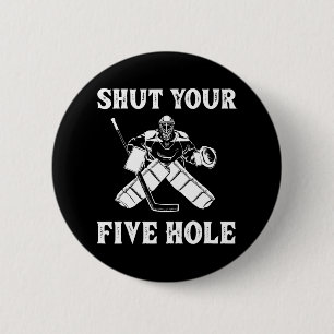 Funny Ice Hockey Ice Hockey Goalkeeper Button