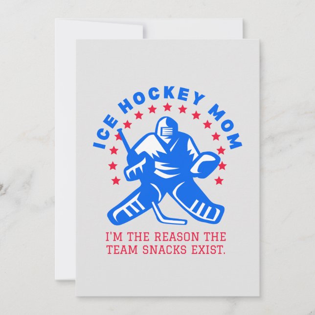 FUNNY ICE HOCKEY MAMA CARD FEIERTAGSKARTE (Vorderseite)