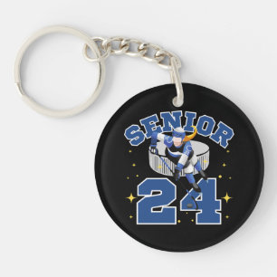 Funny Ice Hockey Senior 2024 Schlüsselanhänger