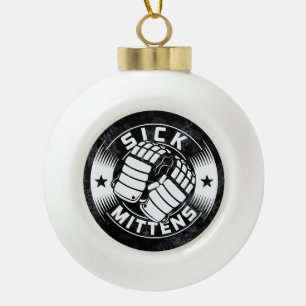 Funny Ice Hockey Slang Holiday Dekoration Keramik Kugel-Ornament