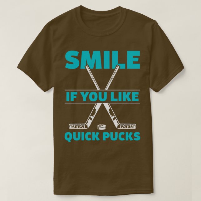 Funny Ice Hockey-Spieler im Überblick T-Shirt (Design vorne)