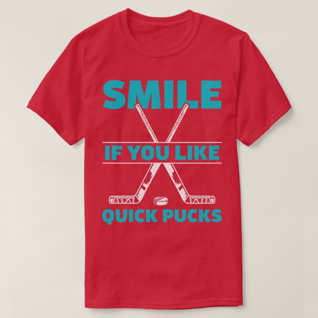 Funny Ice Hockey-Spieler im Überblick T-Shirt (Design vorne)