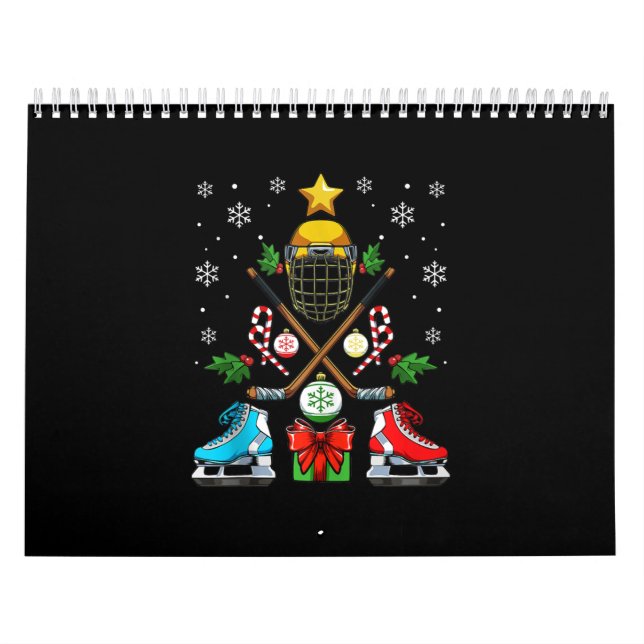 Funny Ice Hockey Weihnachtsschmuck Tree Xmas Boys Kalender (Titelbild)