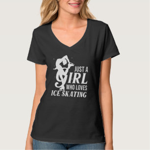 Funny Ice Skaten for Girls Women Skater Abbildung T-Shirt