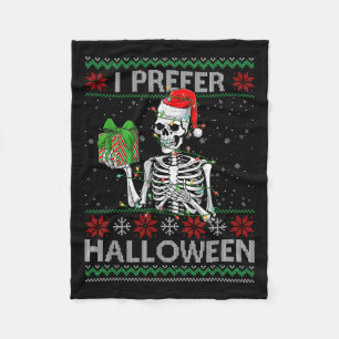 Funny ich bevorzuge Halloween Skeleton Ugly Christ Fleecedecke