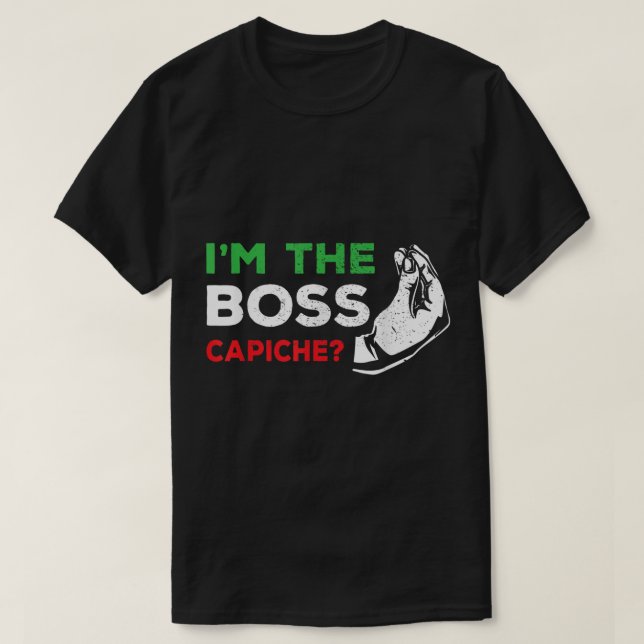 Funny Ich bin die Boss Italienische Nonna Nonno Ca T-Shirt (Design vorne)