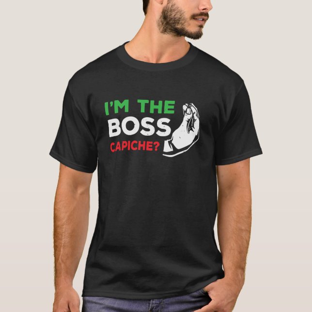 Funny Ich bin die Boss Italienische Nonna Nonno  T-Shirt (Vorderseite)