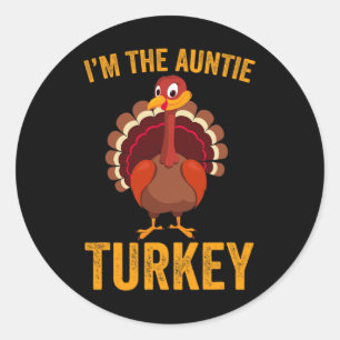 Funny ich bin die Tante Türkei Funny Auntie Thanks Runder Aufkleber