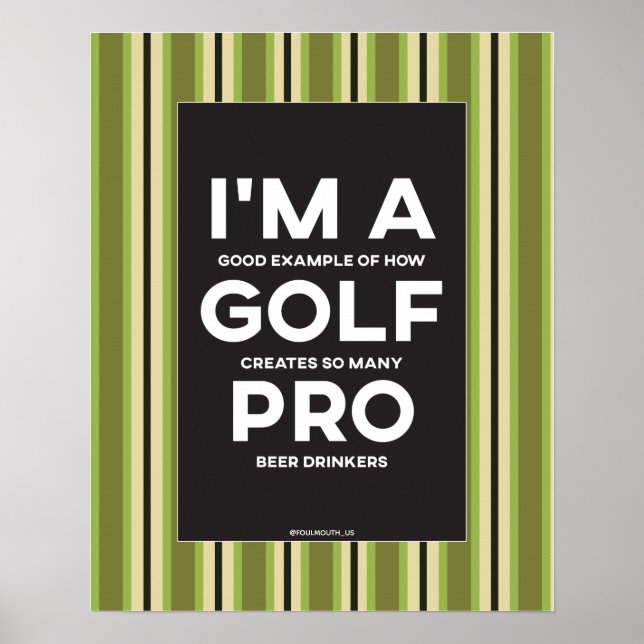 Funny Ich bin ein Golf Pro Golf Poster (Vorne)
