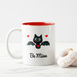 Funny, ich bin fleißig über dich Bat Valentine Zweifarbige Tasse