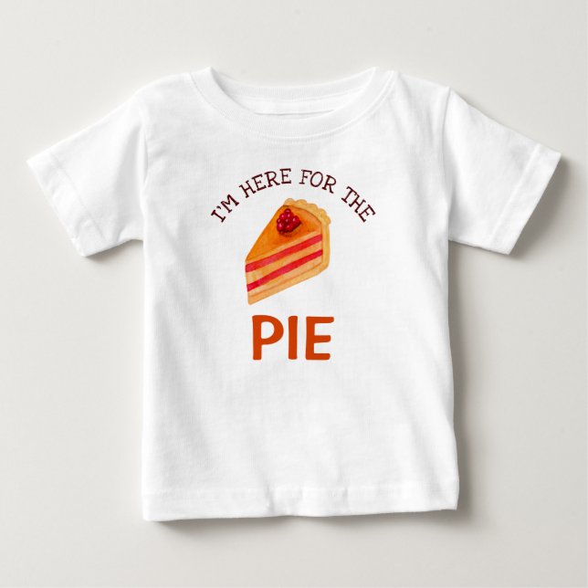 Funny, ich bin hier für den Kuchen-Erntedank Baby T-shirt (Vorderseite)