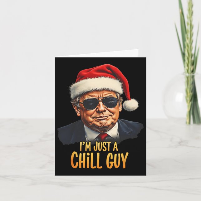 Funny, ich bin nur ein kalter Typ Trump Weihnachts Karte (Vorderseite)
