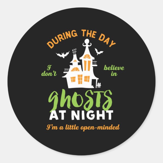Funny, ich glaube nicht an Geist paranormal Runder Aufkleber (Vorderseite)