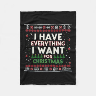 Funny, ich habe alles, was ich zu Weihnachten Gewo Fleecedecke