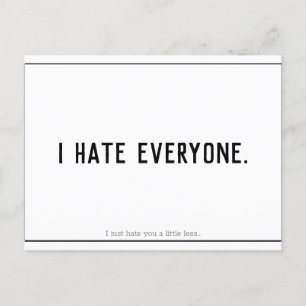 Funny ich Hasse Sie Valentines Postcard Einladungspostkarte