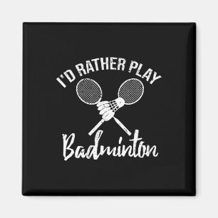 Funny ich lieber Dminton Retro Vintages T-Shirt sp Magnet