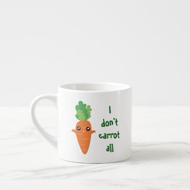 Funny, ich mag nicht alle Food Pun Spaß Cartoon Espressotasse (Links)