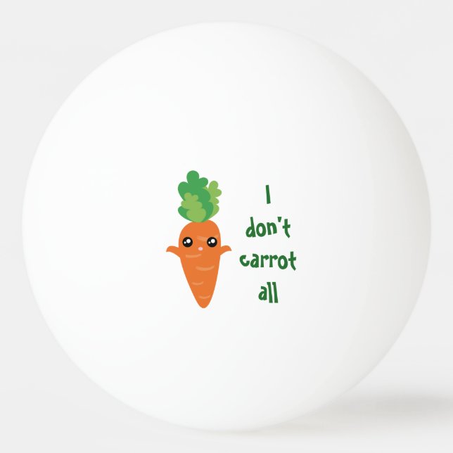 Funny, ich mag nicht alle Food Pun Spaß Cartoon Tischtennisball (Vorderseite)