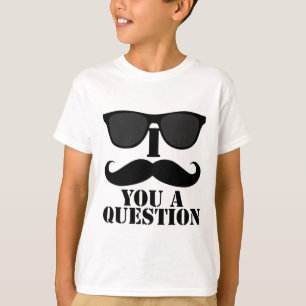 Funny ich Mustache Ihnen eine Frage schwarze Sonne T-Shirt