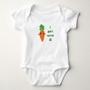 Funny ich nicht Carrot All Food Pun Cartoon Unisex Baby Strampler
