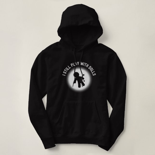 Funny ich noch spielen mit Puppen Voodoo Doll Sarc Hoodie (Design vorne)