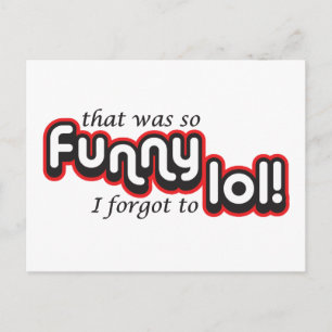 Funny ich vergaß zu locken postkarte