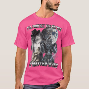 Funny ich werde dich schützen Kitten Alpha Wolf T-Shirt