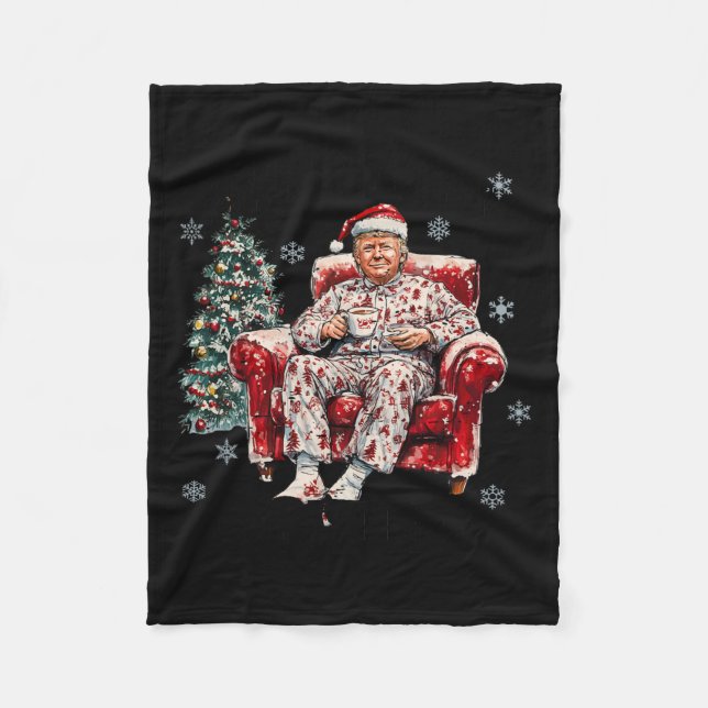 Funny, ich werde Zuhause für Weihnachten humorvoll Fleecedecke (Vorderseite)