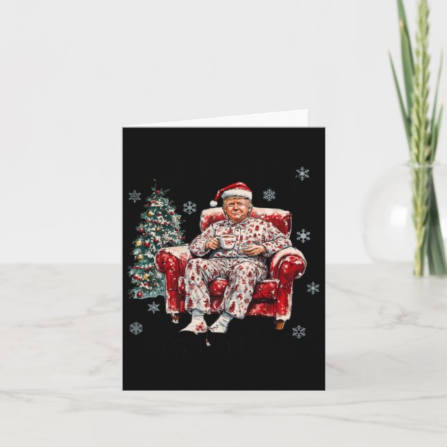 Funny, ich werde Zuhause für Weihnachten humorvoll Karte (Vorderseite)