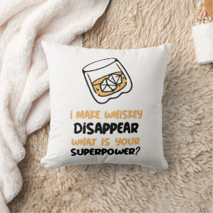Funny ich Whiskey verschwinden lassen Kissen